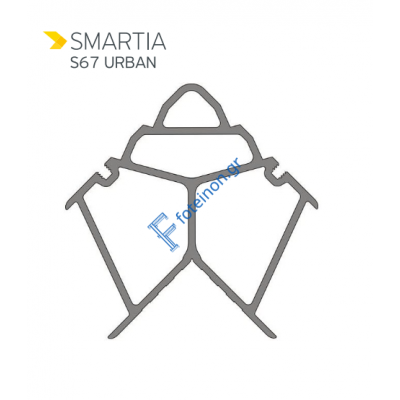 Γωνία σύνδεσης γωνιάστρας μεγάλη μέσα 57,4x25,8mm για το φύλλο πόρτας Camera S61552  S67552 της σειράς S61 & S67 Alumil  1135725800