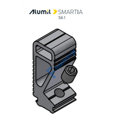 Σύνδεσμος κάσας-ταυ S61656 19,6x19mm εσωτερικός της σειράς S61 Smartia Alumil 1607719000