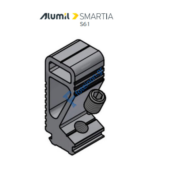 Σύνδεσμος κάσας-ταυ S61656 19,6x19mm εσωτερικός της σειράς S61 Smartia Alumil 1607719000