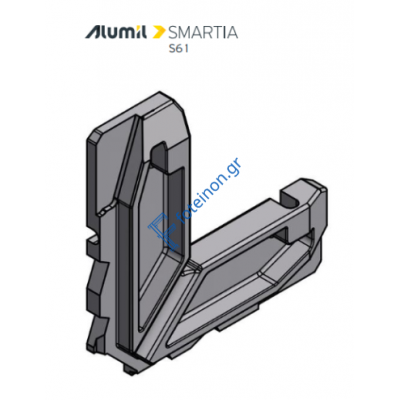 Γωνία σύνδεσης πρέσσας χυτή μικρού θαλάμου φύλλου ΚΕ S61938 33x11.1mm Alumil 1657732600