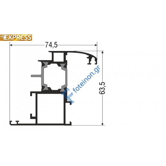 Φύλλο European Groove M19670 σειράς Μ9660 Smartia Alumil 6m σε χρώμα λευκό 9016