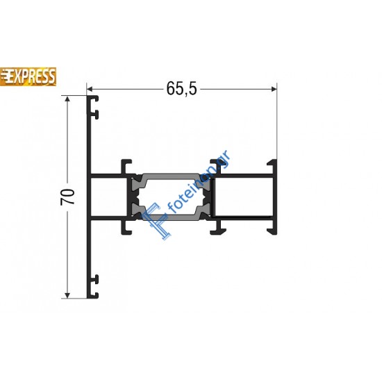 Ταυ M19694  για φύλλα ίσια Περιμετρικού μηχανισμού (19702,19730,19728) της σειράς M9660 Smartia Alumil 6m σε χρώμα λευκό 9016