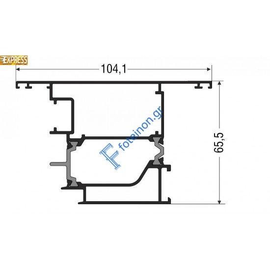 Φύλλο Είσοδου Ανοιγόμενου έξω Περιμετρικού Μηχανισμού M19728 σειράς Μ9660 Smartia Alumil 6.5m σε χρώμα λευκό 9016