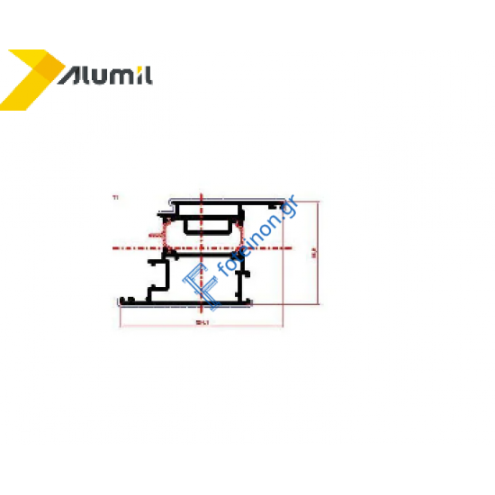 Φύλλο Εισόδου Περιμετρικού Μηχανισμού M19764 σειράς Μ9660 Smartia Alumil 6.5m σε χρώμα λευκό 9016