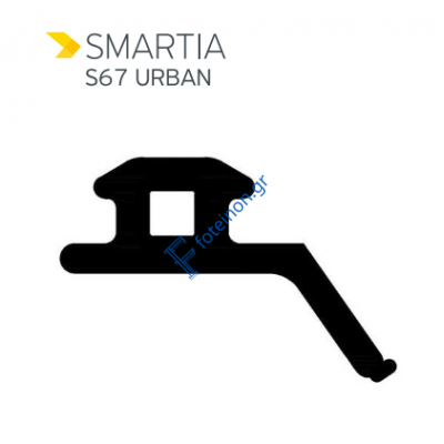 Ελαστικό (λάσριχο) φτερού κάσας για S61  S67 και S77 2201200100 Alumil (τιμή μέτρου)