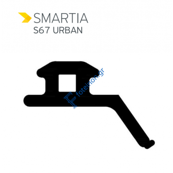 Ελαστικό (λάσριχο) φτερού κάσας για S61  S67 και S77 2201200100 Alumil (τιμή μέτρου)