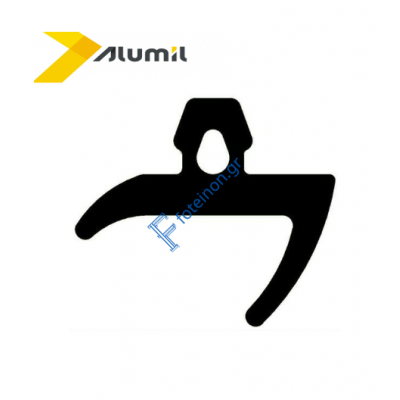 Ελαστικό στεγάνωσης S77 χαμηλό κατωκάσι EPDM Μαύρο 2507707203 Alumil (τιμή μέτρου)