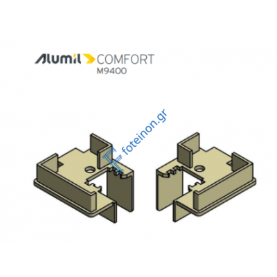 Ζεύγος ταπών Μπινιού M9500 Alumil 3009500003