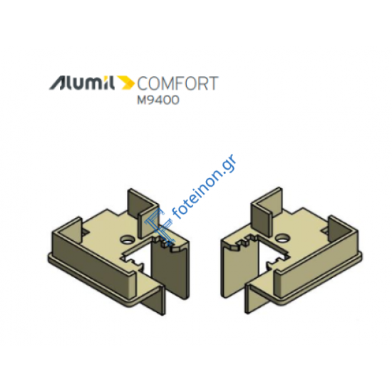 Ζεύγος ταπών Μπινιού M9500 Alumil 3009500003
