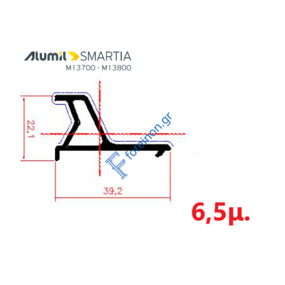 Κατωκάσι 303035– Λευκό 9016 – 6,5m – Alumil