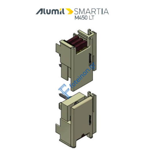 Δεξί σετ ταπών γάντζου 25mm της σειράς M450 LT Alumil 3110455001
