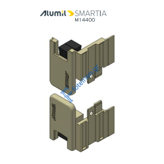Σετ (ζεύγος) ταπών γάντζου M14406 της σειράς M14400 Alumil 3111440603