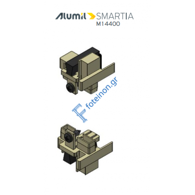 Σετ (ζεύγος) ταπών μπινιού M14407 της σειράς M14400 Alumil 3111440703