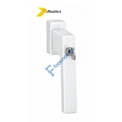 Λαβή Tilt before turn (TBT) με κλειδί - Καρέ 32mm σε χρώμα λευκό Alumil 3803933202