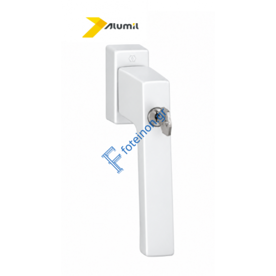 Λαβή Tilt before turn (TBT) με κλειδί - Καρέ 32mm σε χρώμα λευκό Alumil 3803933202
