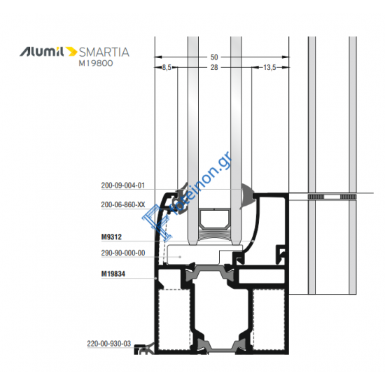 Εξαρτηματα για 5Φ. Φυσούνα Μ19838-Μ19847-M9834 σειράς  M19800