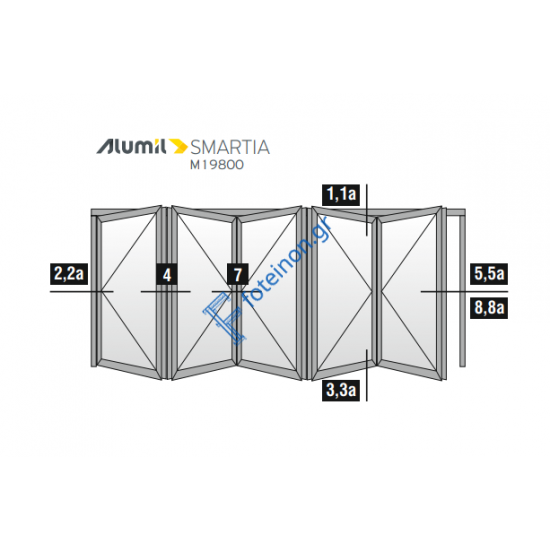 Εξαρτηματα για 5Φ. Φυσούνα Μ19838-Μ19847-M9834 σειράς  M19800