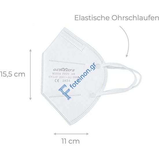 Μάσκα προστασίας αναπνοής σωματιδίων FFP2 NR