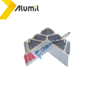 Γωνία σύνδεσης φύλλου πόρτας γωνιάστρας για προφιλ Μ19690,Μ19722 43,4x25,3mm Alumil 1134325100