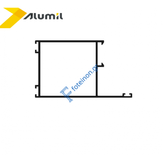 Φύλλο εισόδου Αλε ρετούρ M9576 σε χρώμα λευκό 9016 6μ. Alumil