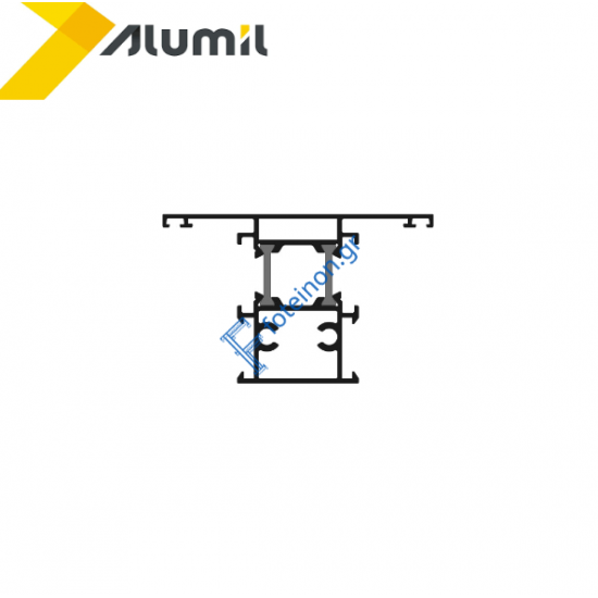 Ταύ M9658  για κάσες σειράς Μ9650 Alumil 6m σε χρώμα λευκό 9016
