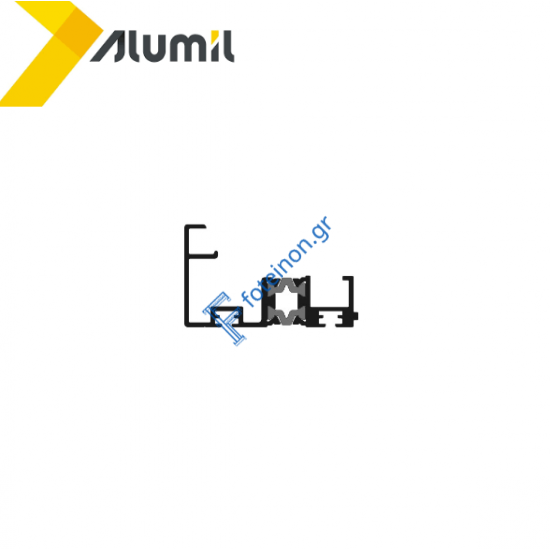 Νεροχύτης M9681 σειράς Μ9650 Alumil 6m σε χρώμα λευκό 9016