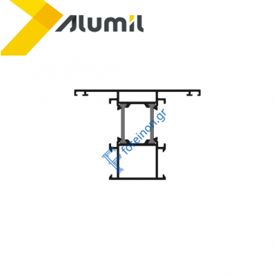 Ταυ M9697  για φύλλα ίσια European Groove σειράς Μ9650 Alumil 6m σε χρώμα λευκό 9016