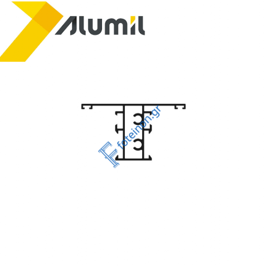 Ταύ M981 σειράς Μ940 Comfort Alumil 6m σε χρώμα λευκό 9016