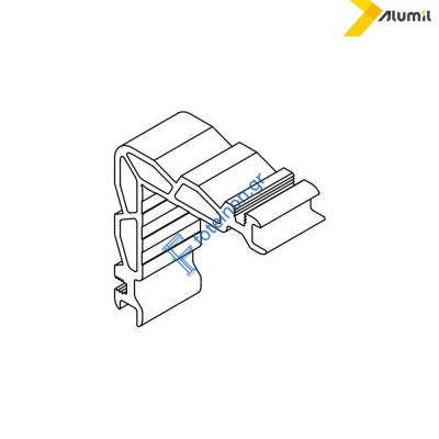 Γωνία σύνδεσης γωνιάστρας 13,2x27mm φύλλου S67976 S67 Alumil 1131327400