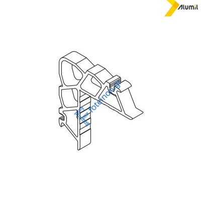 Γωνία σύνδεσης γωνιάστρας 23x12mm Alumil 1132312100