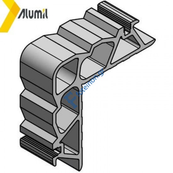 Γωνία γωνιάστρας καρφωτή 23x24.5 για προφιλ S67918 της σειρας S67 Alumil 1132324500
