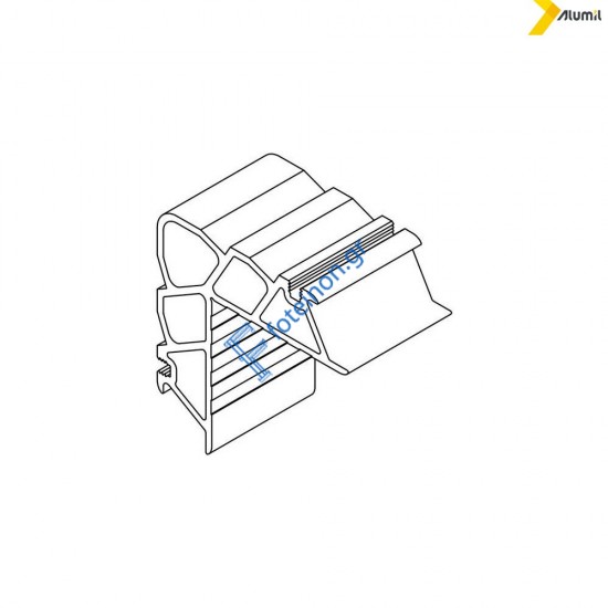 Γωνία σύνδεσης γωνιάστρας 23x42mm Alumil 1132341600