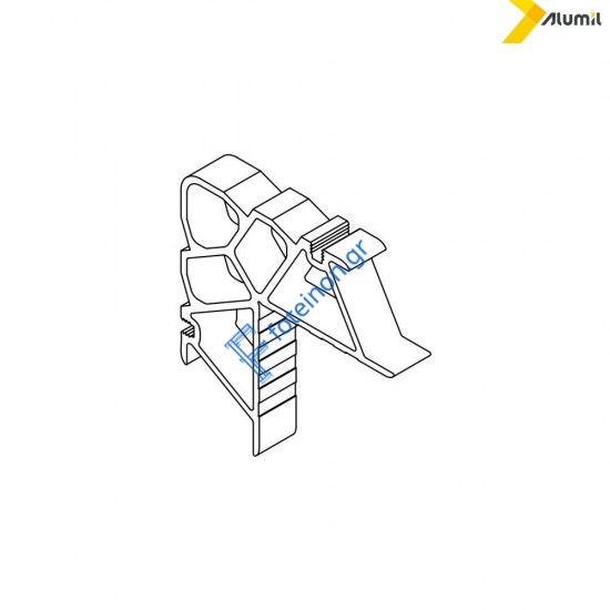 Γωνία σύνδεσης γωνιάστρας 33x15,9mm Alumil 1133315600