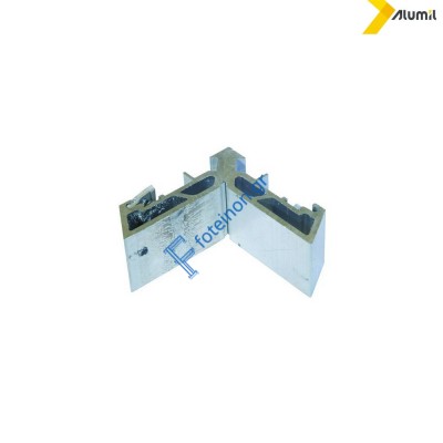 Γωνία σύνδεσης πρέσσας 23x26mm έκκεντρη για προφιλ Μ19674  Alumil 1252325500