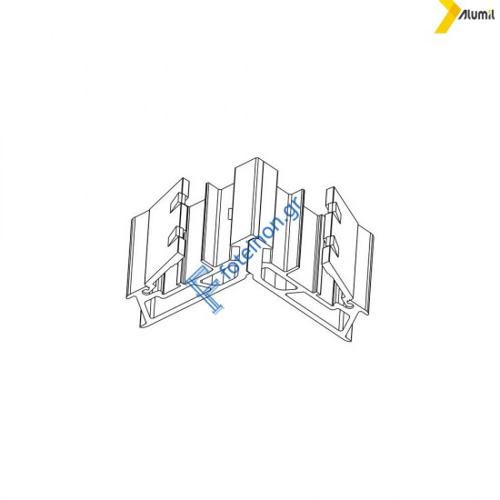 Γωνία σύνδεσης πρέσσας 23x41,6mm Alumil 1252341600