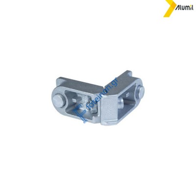 Γωνία σύνδεσης πρέσσας χυτή  22,5x26,2mm για προφιλ Μ994,Μ960 Μινι Μ940 Alumil 1402327000
