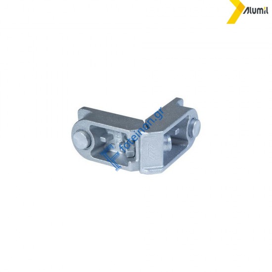Γωνία σύνδεσης πρέσσας χυτή  22,5x26,2mm για προφιλ Μ994,Μ960 Μινι Μ940 Alumil 1402327000