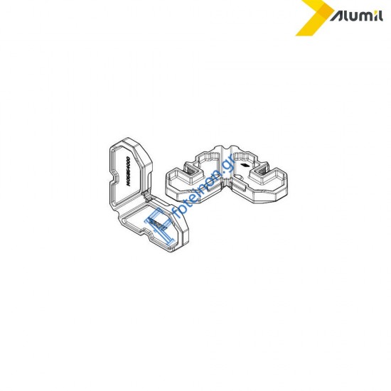 Γωνία σύνδεσης πρέσσας 33x10,8mm Alumil 1405854000