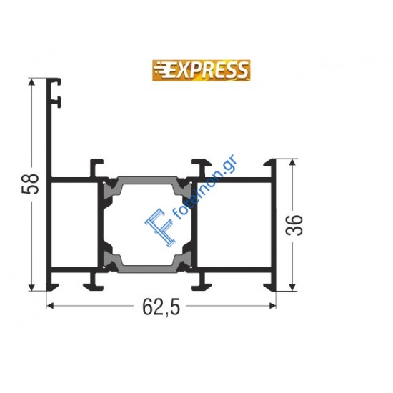 Κάσα M11010 σειράς Μ11000 Smartia Alumil 6m σε χρώμα λευκό 9016