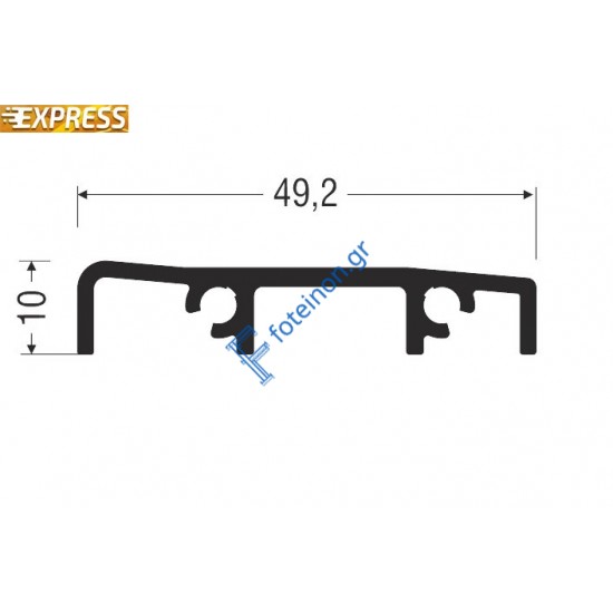 Κατωκάσι M11172 σειράς M11000 Smartia Alumil 6m σε χρώμα λευκό 9016