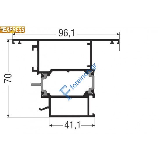 Φύλλο Εισόδου European Groove M11186 σειράς M11000 Smartia Alumil 6,5m σε χρώμα λευκό 9016