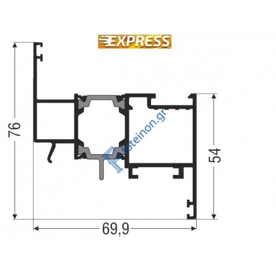 Φύλλο European Groove M11434 σειράς Μ11000 Smartia Alumil 6m σε χρώμα λευκό 9016