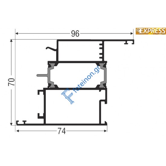 Φύλλο European Groove M11438 σειράς Μ11000 Smartia Alumil 6,5m σε χρώμα λευκό 9016