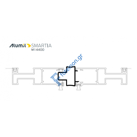 Μπινί M14254 σειράς Μ14400 Alumil 6m σε χρώμα λευκό 9016