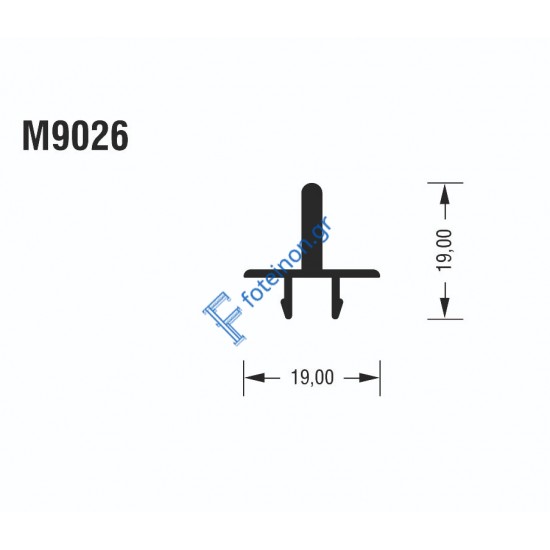 Μπινί Μ9026 σειράς Μ9050 Comfort Alumil σε χρώμα λευκό 9016