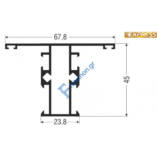Ταύ M9305 σειράς Μ9400 Comfort Alumil 3m σε χρώμα λευκό 9016