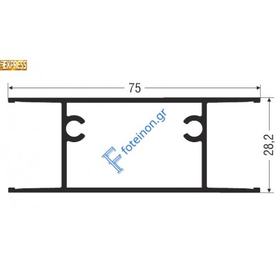Πρόσθετο αλουμινίου M9391 σειράς M9400 Comfort Alumil 6m σε χρώμα λευκό 9016