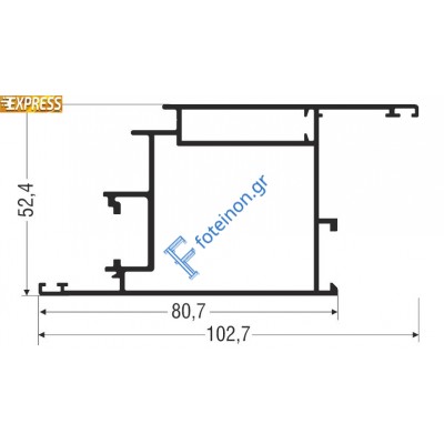 Φύλλο Εισόδου για Περιμετρικό Μηχανισμό M9408 σειράς Μ9400 Comfort Alumil 6.5m σε χρώμα λευκό 9016