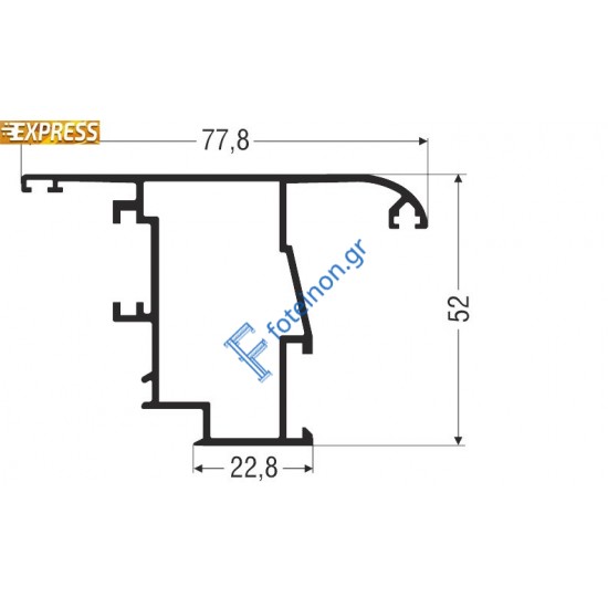 Φύλλο Τζαμιού ανοιγόμενο έξω European Groove M9526 σειράς Μ9400 Comfort Alumil 6m σε χρώμα λευκό 9016