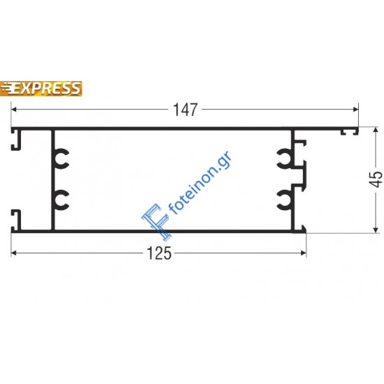 Ταμπλάς M9533 σειράς Μ9400 Comfort Alumil 6m σε χρώμα καφέ 8014
